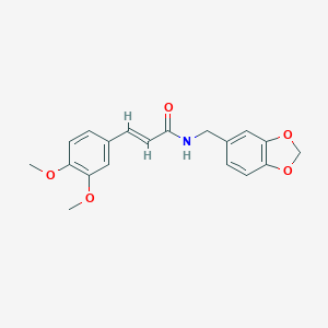 molecular formula C19H19NO5 B447972 N-(1,3-benzodioxol-5-ylmethyl)-3-(3,4-dimethoxyphenyl)acrylamide 