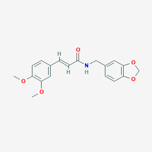 N-(1,3-benzodioxol-5-ylmethyl)-3-(3,4-dimethoxyphenyl)acrylamide