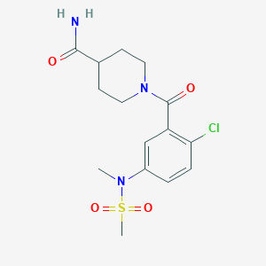 1-[2-CHLORO-5-(N-METHYLMETHANESULFONAMIDO)BENZOYL]PIPERIDINE-4-CARBOXAMIDE