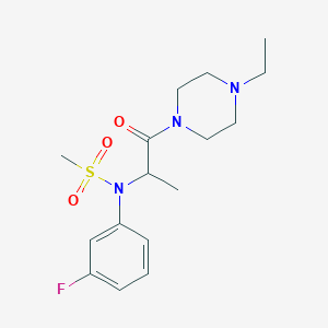 N-[1-(4-ethylpiperazin-1-yl)-1-oxopropan-2-yl]-N-(3-fluorophenyl)methanesulfonamide