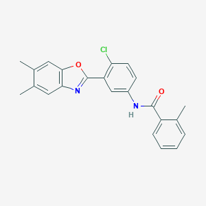 N-[4-chloro-3-(5,6-dimethyl-1,3-benzoxazol-2-yl)phenyl]-2-methylbenzamide