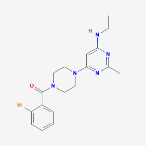 6-[4-(2-bromobenzoyl)-1-piperazinyl]-N-ethyl-2-methyl-4-pyrimidinamine