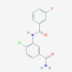 4-chloro-3-[(3-fluorobenzoyl)amino]benzamide