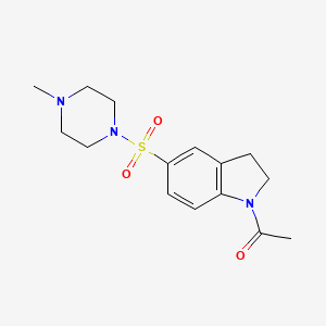 1-{5-[(4-methylpiperazin-1-yl)sulfonyl]-2,3-dihydro-1H-indol-1-yl}ethan-1-one