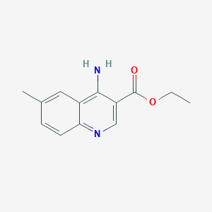 molecular formula C13H14N2O2 B4479796 4-Amino-6-methylquinoline-3-carboxylic acid ethyl ester CAS No. 1083201-87-9