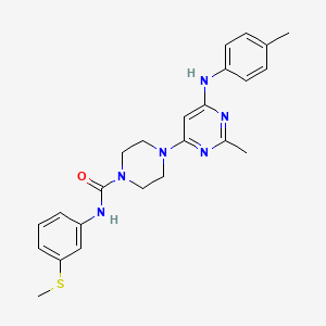 4-{2-METHYL-6-[(4-METHYLPHENYL)AMINO]PYRIMIDIN-4-YL}-N-[3-(METHYLSULFANYL)PHENYL]PIPERAZINE-1-CARBOXAMIDE