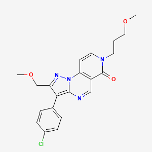 3-(4-chlorophenyl)-2-(methoxymethyl)-7-(3-methoxypropyl)pyrazolo[1,5-a]pyrido[3,4-e]pyrimidin-6(7H)-one