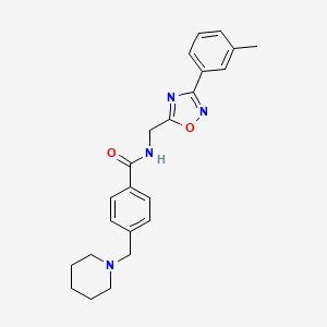 N-{[3-(3-METHYLPHENYL)-1,2,4-OXADIAZOL-5-YL]METHYL}-4-[(PIPERIDIN-1-YL)METHYL]BENZAMIDE