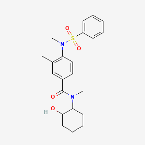 N-(2-hydroxycyclohexyl)-N,3-dimethyl-4-[methyl(phenylsulfonyl)amino]benzamide