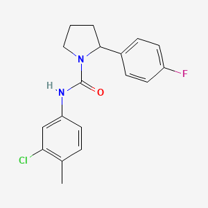 molecular formula C18H18ClFN2O B4479863 N-(3-chloro-4-methylphenyl)-2-(4-fluorophenyl)-1-pyrrolidinecarboxamide 