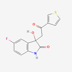 5-FLUORO-3-HYDROXY-3-[2-OXO-2-(THIOPHEN-3-YL)ETHYL]-2,3-DIHYDRO-1H-INDOL-2-ONE