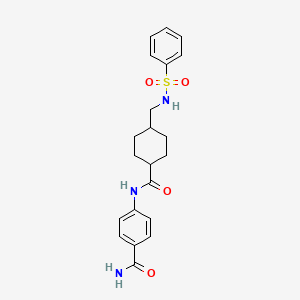 4-{[(4-{[(phenylsulfonyl)amino]methyl}cyclohexyl)carbonyl]amino}benzamide