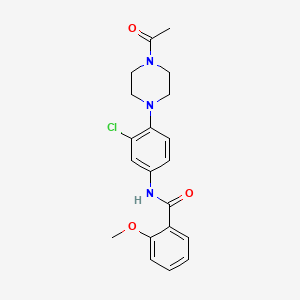 N-[4-(4-acetylpiperazin-1-yl)-3-chlorophenyl]-2-methoxybenzamide