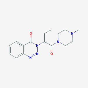 molecular formula C16H21N5O2 B4479918 3-{1-[(4-methylpiperazino)carbonyl]propyl}-1,2,3-benzotriazin-4(3H)-one 