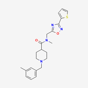 N-METHYL-1-[(3-METHYLPHENYL)METHYL]-N-{[3-(THIOPHEN-2-YL)-1,2,4-OXADIAZOL-5-YL]METHYL}PIPERIDINE-4-CARBOXAMIDE