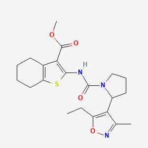 Methyl 2-{[2-(5-ethyl-3-methyl-1,2-oxazol-4-YL)pyrrolidine-1-carbonyl]amino}-4,5,6,7-tetrahydro-1-benzothiophene-3-carboxylate