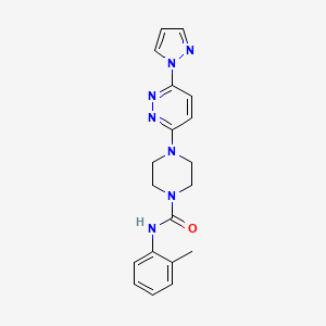 molecular formula C19H21N7O B4479940 N-(2-methylphenyl)-4-[6-(1H-pyrazol-1-yl)-3-pyridazinyl]-1-piperazinecarboxamide 