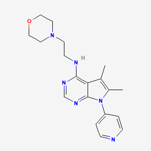 5,6-dimethyl-N-[2-(4-morpholinyl)ethyl]-7-(4-pyridinyl)-7H-pyrrolo[2,3-d]pyrimidin-4-amine