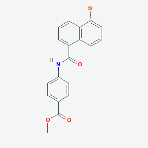 molecular formula C19H14BrNO3 B447995 Methyl 4-[(5-bromo-1-naphthoyl)amino]benzoate 