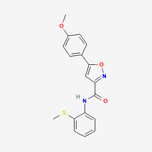 5-(4-methoxyphenyl)-N-[2-(methylthio)phenyl]-3-isoxazolecarboxamide