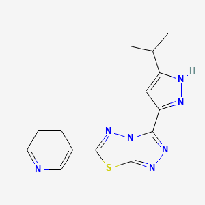 3-(3-isopropyl-1H-pyrazol-5-yl)-6-(3-pyridinyl)[1,2,4]triazolo[3,4-b][1,3,4]thiadiazole