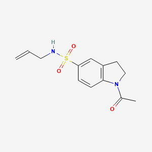 molecular formula C13H16N2O3S B4479977 1-acetyl-N-(prop-2-en-1-yl)-2,3-dihydro-1H-indole-5-sulfonamide 