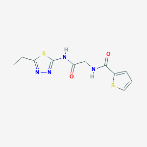 molecular formula C11H12N4O2S2 B4479980 N-{2-[(5-ethyl-1,3,4-thiadiazol-2-yl)amino]-2-oxoethyl}-2-thiophenecarboxamide 