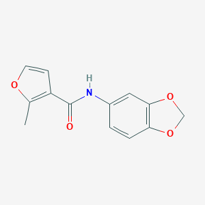 molecular formula C13H11NO4 B447999 N-(1,3-benzodioxol-5-yl)-2-methylfuran-3-carboxamide 