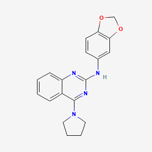 N-1,3-benzodioxol-5-yl-4-(1-pyrrolidinyl)-2-quinazolinamine