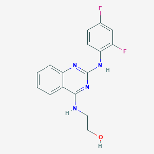 2-({2-[(2,4-difluorophenyl)amino]-4-quinazolinyl}amino)ethanol