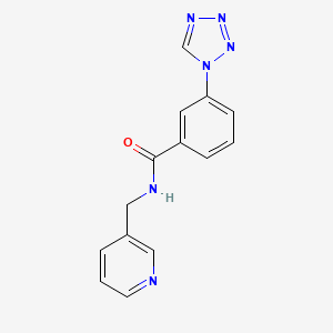 molecular formula C14H12N6O B4480012 N-(pyridin-3-ylmethyl)-3-(1H-tetrazol-1-yl)benzamide 