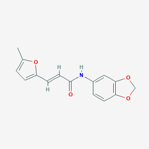 molecular formula C15H13NO4 B448002 N-(1,3-benzodioxol-5-yl)-3-(5-methyl-2-furyl)acrylamide 