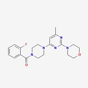 4-{4-[4-(2-Fluorobenzoyl)piperazin-1-yl]-6-methylpyrimidin-2-yl}morpholine