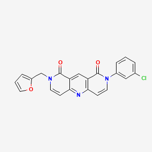 2-(3-chlorophenyl)-8-(2-furylmethyl)pyrido[4,3-b]-1,6-naphthyridine-1,9(2H,8H)-dione