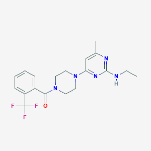 N-ethyl-4-methyl-6-{4-[2-(trifluoromethyl)benzoyl]-1-piperazinyl}-2-pyrimidinamine