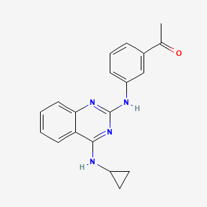 1-(3-{[4-(cyclopropylamino)-2-quinazolinyl]amino}phenyl)ethanone