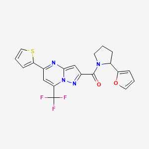 2-{[2-(2-furyl)-1-pyrrolidinyl]carbonyl}-5-(2-thienyl)-7-(trifluoromethyl)pyrazolo[1,5-a]pyrimidine