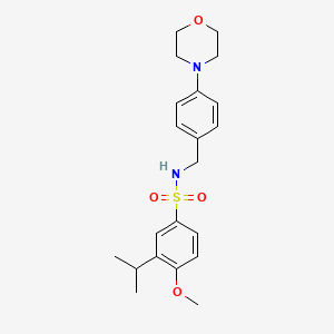 4-METHOXY-N-{[4-(MORPHOLIN-4-YL)PHENYL]METHYL}-3-(PROPAN-2-YL)BENZENE-1-SULFONAMIDE