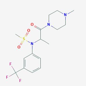 N-[1-methyl-2-(4-methyl-1-piperazinyl)-2-oxoethyl]-N-[3-(trifluoromethyl)phenyl]methanesulfonamide