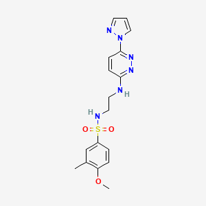 4-methoxy-3-methyl-N-(2-{[6-(1H-pyrazol-1-yl)-3-pyridazinyl]amino}ethyl)benzenesulfonamide