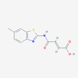 molecular formula C12H10N2O3S B448009 4-[(6-Methyl-1,3-benzothiazol-2-yl)amino]-4-oxo-2-butenoic acid 