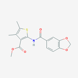 Methyl 2-[(1,3-benzodioxol-5-ylcarbonyl)amino]-4,5-dimethyl-3-thiophenecarboxylate