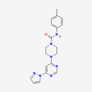 N-(4-methylphenyl)-4-[6-(1H-pyrazol-1-yl)-4-pyrimidinyl]-1-piperazinecarboxamide