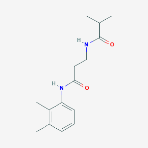 molecular formula C15H22N2O2 B4480133 N~1~-(2,3-dimethylphenyl)-N~3~-isobutyryl-beta-alaninamide 