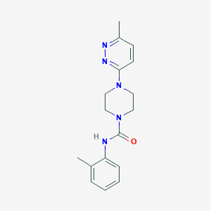 molecular formula C17H21N5O B4480158 N-(2-methylphenyl)-4-(6-methyl-3-pyridazinyl)-1-piperazinecarboxamide 