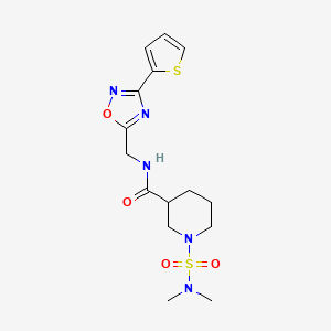 1-(dimethylsulfamoyl)-N-{[3-(thiophen-2-yl)-1,2,4-oxadiazol-5-yl]methyl}piperidine-3-carboxamide