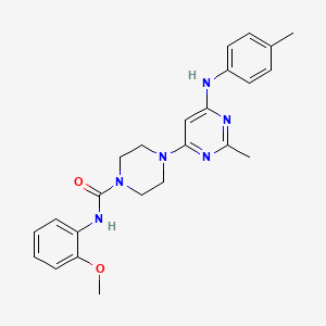 molecular formula C24H28N6O2 B4480190 N-(2-methoxyphenyl)-4-{2-methyl-6-[(4-methylphenyl)amino]pyrimidin-4-yl}piperazine-1-carboxamide 