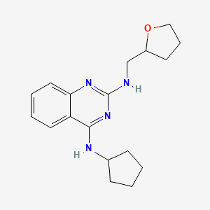 molecular formula C18H24N4O B4480213 N~4~-cyclopentyl-N~2~-(tetrahydro-2-furanylmethyl)-2,4-quinazolinediamine 