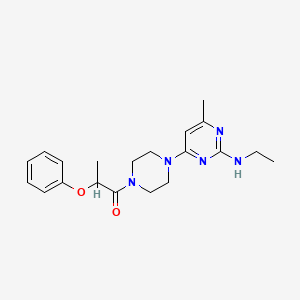 molecular formula C20H27N5O2 B4480220 N-ethyl-4-methyl-6-[4-(2-phenoxypropanoyl)-1-piperazinyl]-2-pyrimidinamine 