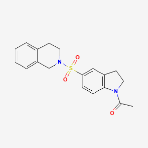 molecular formula C19H20N2O3S B4480238 2-[(1-acetyl-2,3-dihydro-1H-indol-5-yl)sulfonyl]-1,2,3,4-tetrahydroisoquinoline 